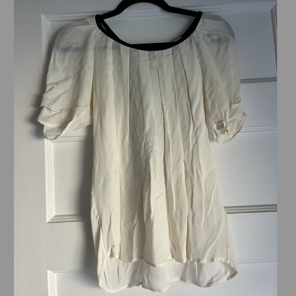 Joie Black and White Blouse with Bow detailing in the back, Size S